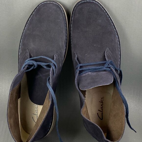 Clark’s Originals Desert Chukka Boots Daim Blue Suede Lace up boots mens size 13 main image 5